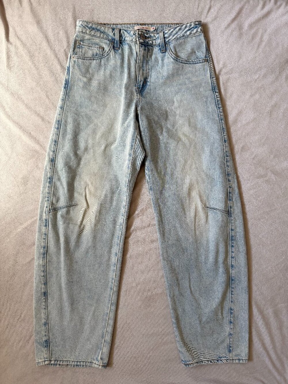 Levi's Premium Baggy Dad Barrel Light Wash 100% Denim Size 28